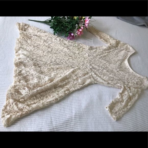 Lush Cream Lace Flowy Dress - Picture 3 of 8